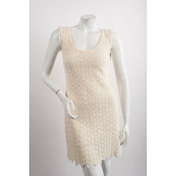Yoana Baraschi Womens Crochet Cocktail Dress Sz 4 - Picture 1 of 6